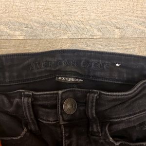 Black AE ripped skinny jeans